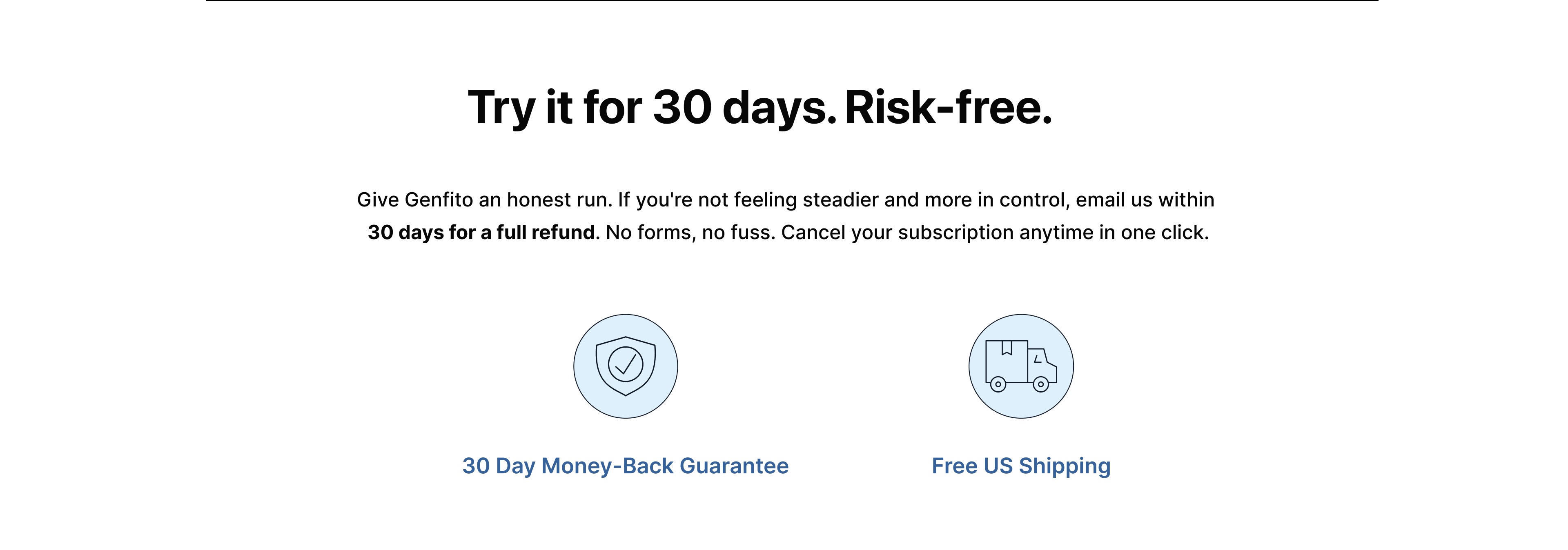 Give Genfito an honest run. Try it for 30 days, risk-free.